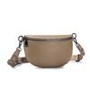 Leather Large-capacity Fanny Pack Women's Premium Messenger Bag New First-layer Cowhide Trendy Breast Bag Simple Shoulder Bag
