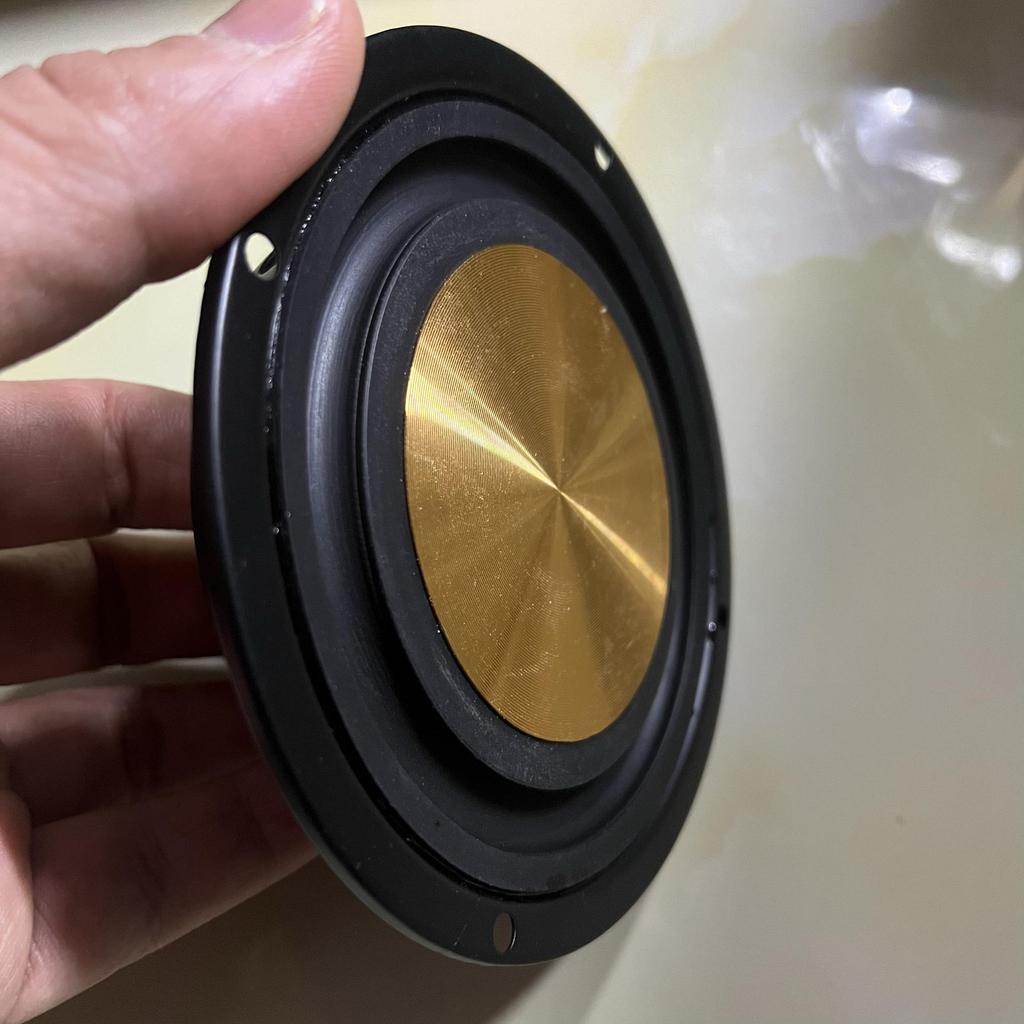 4" x 3" Inverted Edge Bass Diaphragm Radiator with 5" x 6" Bracket for Passive Vibration Cones - Audio Accessory