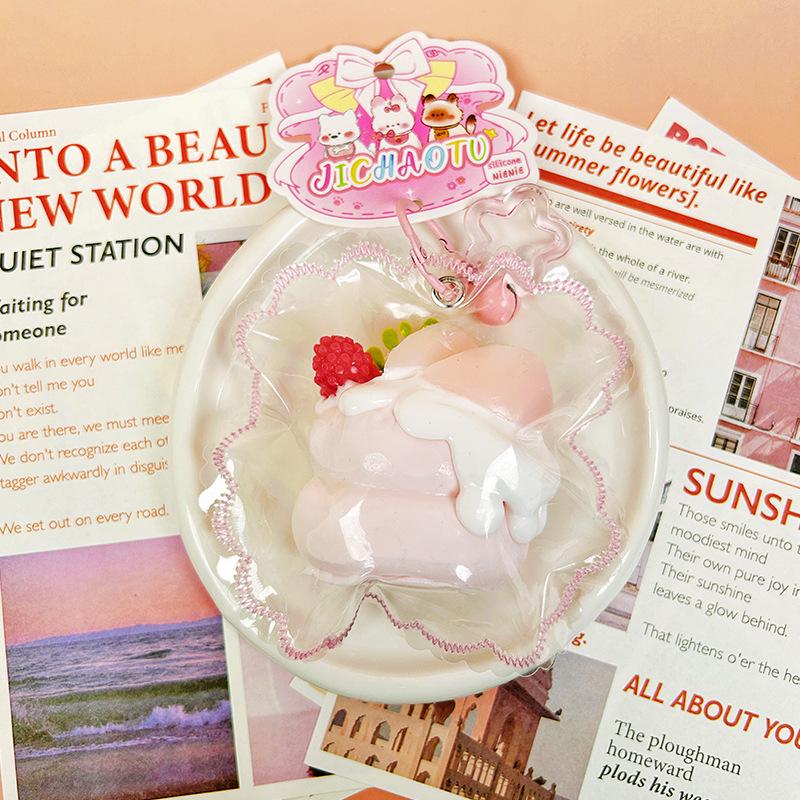 Food Grade Silicone Peach Q-Bounce Decompression Squeeze Toy