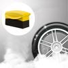 2st Mjuk bildäcksvaxning Förbandsapplikator Däckglansförband Rengöringsapplikatordyna med lock Autodäcksvamp Biltillbehör