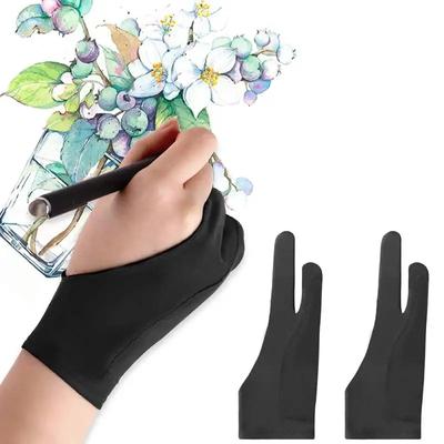 Artists Gloves Palm Rejection Two Fingers Gloves for Drawing Pen Display Paper Art Painting Sketching IPad Graphics Tablet