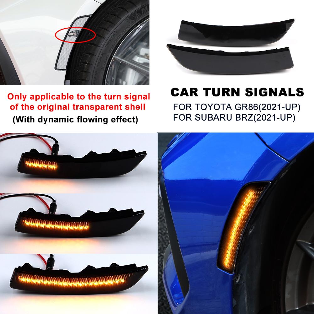 2 Stück Lichter für Subaru BRZ Toyota GR86 2025 2025 2025 2025 Auto Gelb Frontblinker LED-Lampe Seitenmarkierungsleuchte Blinker Leuchte