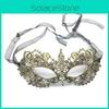 Halloween Mask Couple Set With Rhinestones And Lace For Holiday Party Costumes