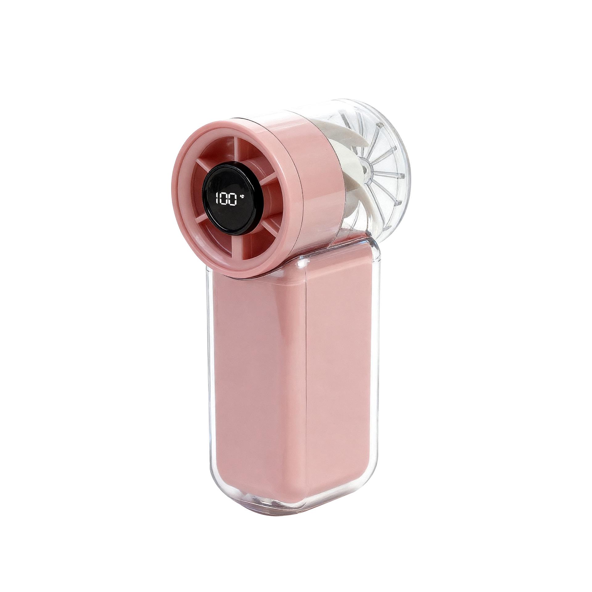 26-Year Edition USB Mini High-Speed Portable Fan with Digital Display and 5-Speed Turbo Adjustment 98*38*48mm