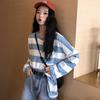 Women Spring Autumn Stripes Long Sleeve Loose T Shirt Blouse