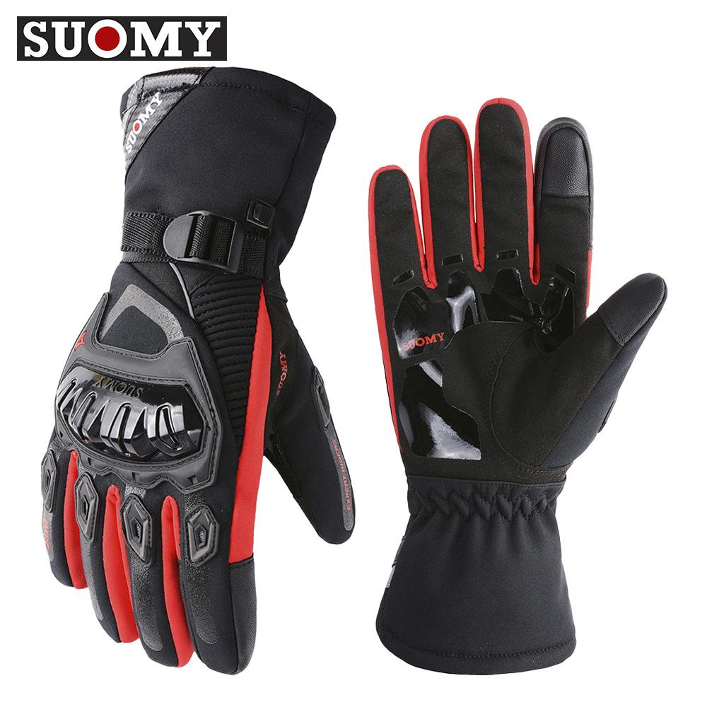 Winter Motorcycle Riding Gloves Can Touch Screen Waterproof and Warm Electric Vehicle Long Windproof Gloves