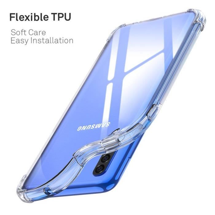 Samsung A50 Case, Clear Protective Shockproof Anti-Scratch Bumper Silicone Cover Cases Bumper for Samsung Galaxy A50 6.4"