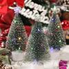 1Pcs Luminous Mini Christmas Trees Beautiful Small Artificial Xmas Trees Desk Decorations Christmas Home Room Decorations