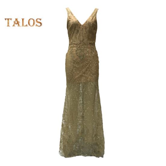 Rochie de seară pentru femei, cu decolteu în V adânc, slim fit, fără mâneci, fără mâneci, cu paiete strălucitoare, tiv cu coadă de pește, până la podea, rochie maxi pentru petrecerea de bal.