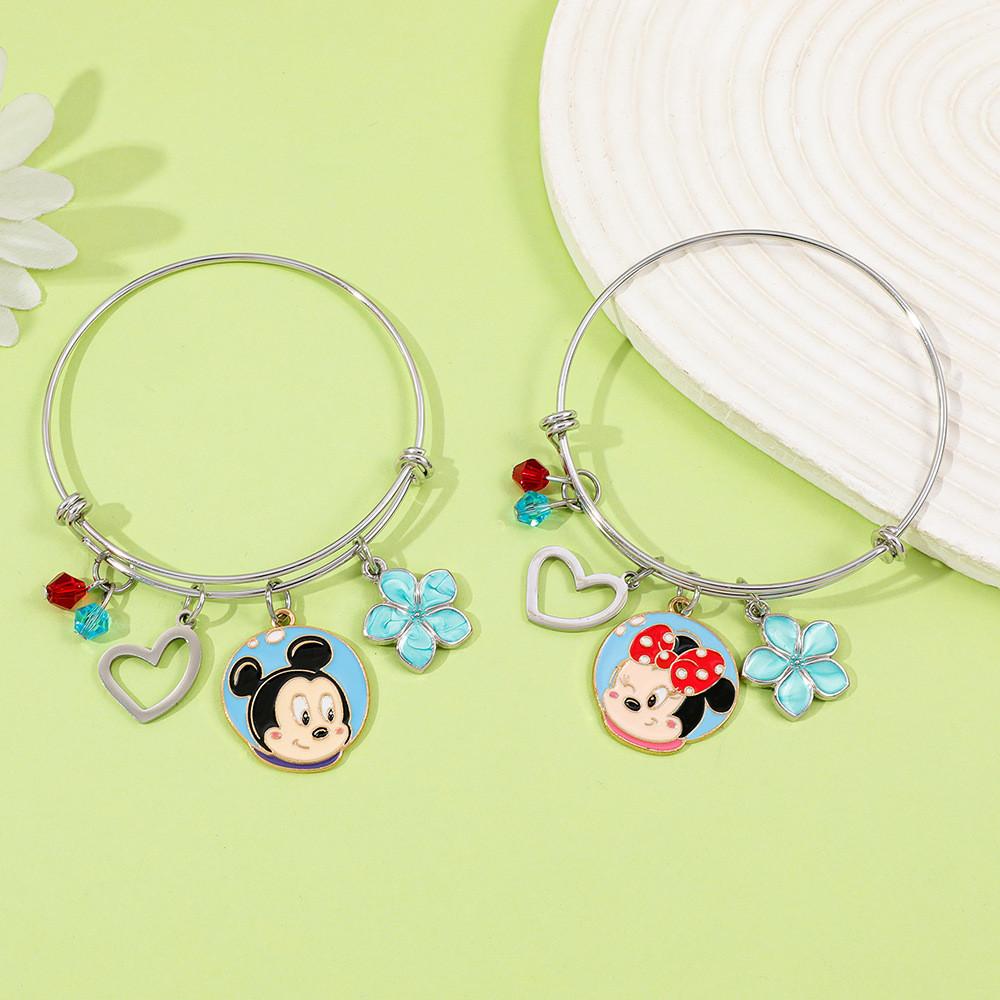 Mickey Mouse Cartoon Hand Chain Alloy Pendant Jewelry For Men Women Gift