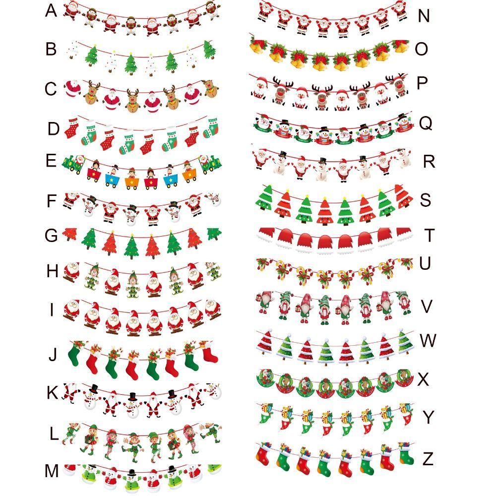 Moș Crăciun/om de zăpadă/pom de Crăciun Bannere pentru steagul din hârtie de Crăciun Banner suspendat pentru vacanță