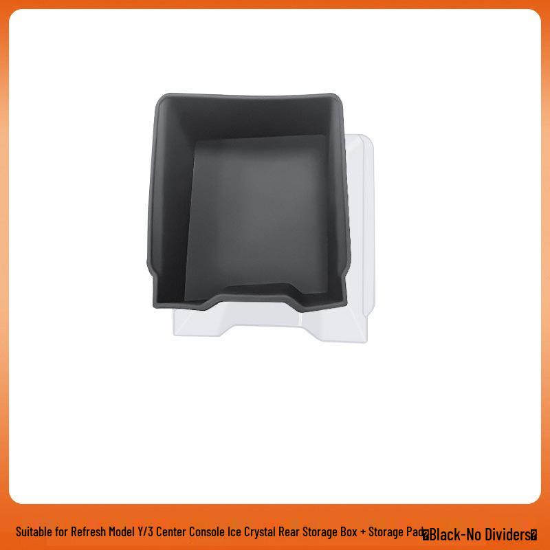 Tesla Model Y/3 Center Console Ice Crystal Silicone Storage Box (Double-Layer, Refresh Version)