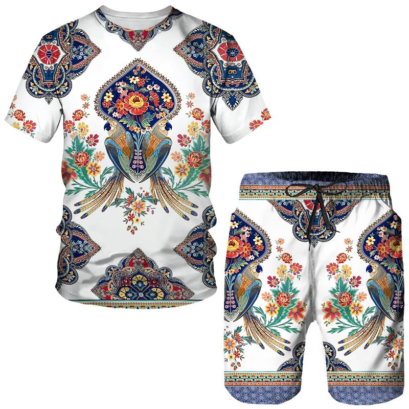 3D Nature AOP Half Sleeve T-Shirt & Short Set