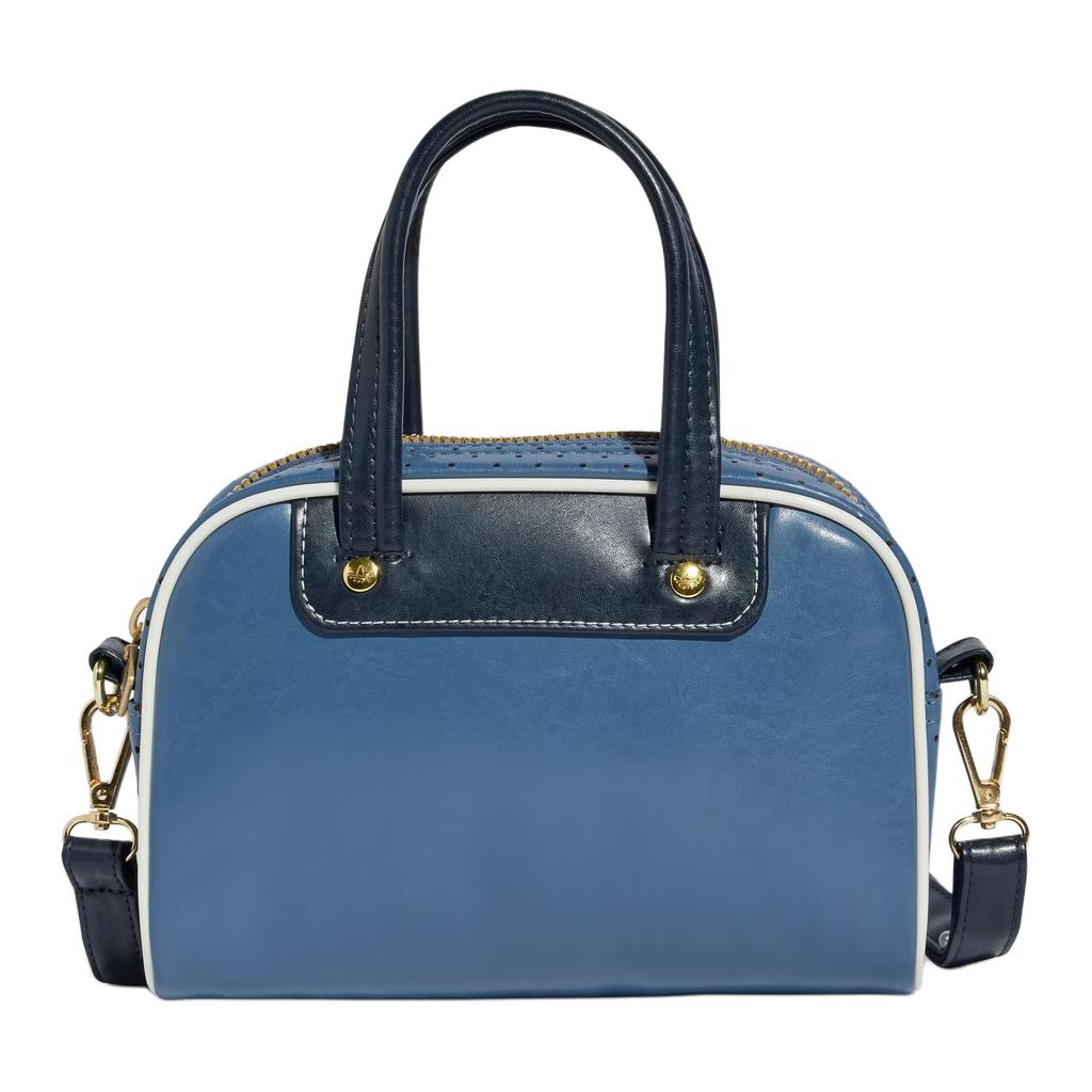 Neue Adidas Originals Polyurethan Bowlingtasche, Crossbody Handtasche Mini Damen Tintenblau JC5691