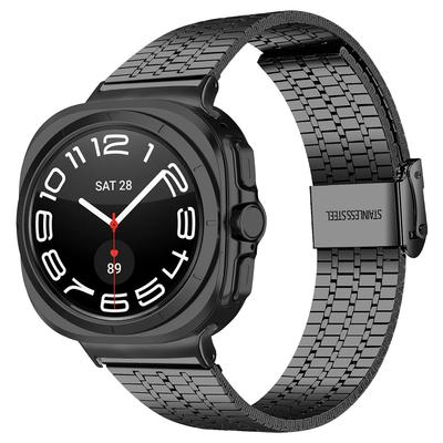 For Samsung Galaxy Watch Ultra 47mm Watch Band Stainless Steel 7-Beads Wrist Strap
