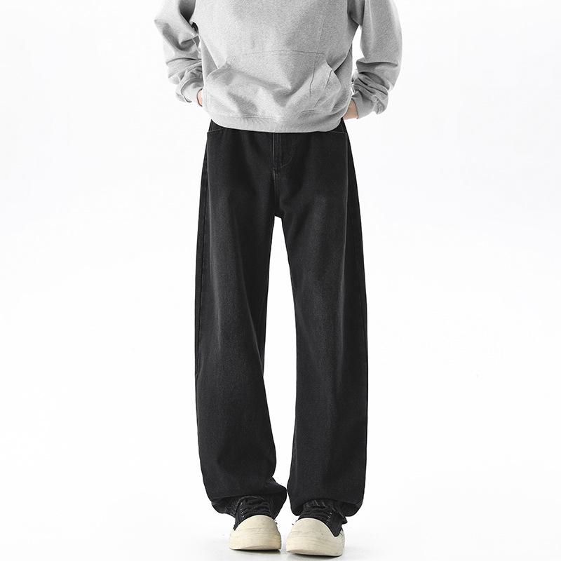 

LKTM Мужские американские ретро-джинсы Scimitar: Прямые, свободные, широкие модные брюки Cleanfit 5XL (200-220 lbs) чёрный