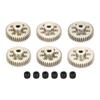Rebower 6-Piece 48P Pinion Gears, 36T, 37T, 38T, 39T, 40T, 41T, for 3.175mm Shafts, Aluminum Alloy Pinion Gears with Screws for RC Motors