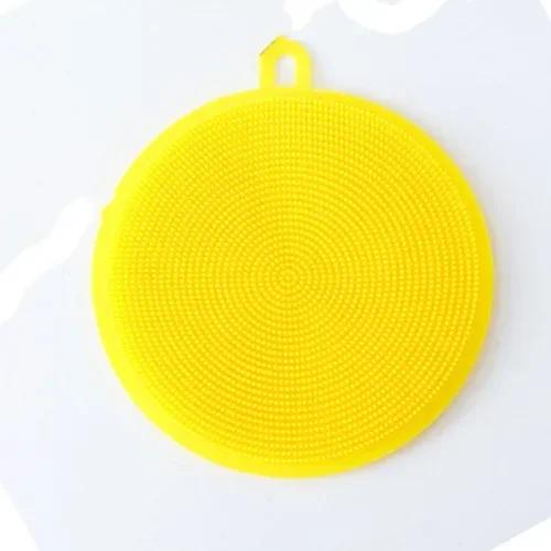 Kitchen Portable Dish Washing Scrubber Silicone Bowl Cleaning Brush Cloth Scouring Pad Pot Kitchen Cleaning Dish Sponge Tools