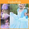Incantevole Costume da Principessa Cenerentola Aurora per Bambini con Lavorazione Raffinata