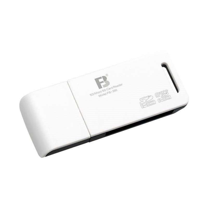 

USB-кардридер Fengbiao FB360: Устройство чтения/записи карт памяти Micro SD и TF 2-в-1 белый
