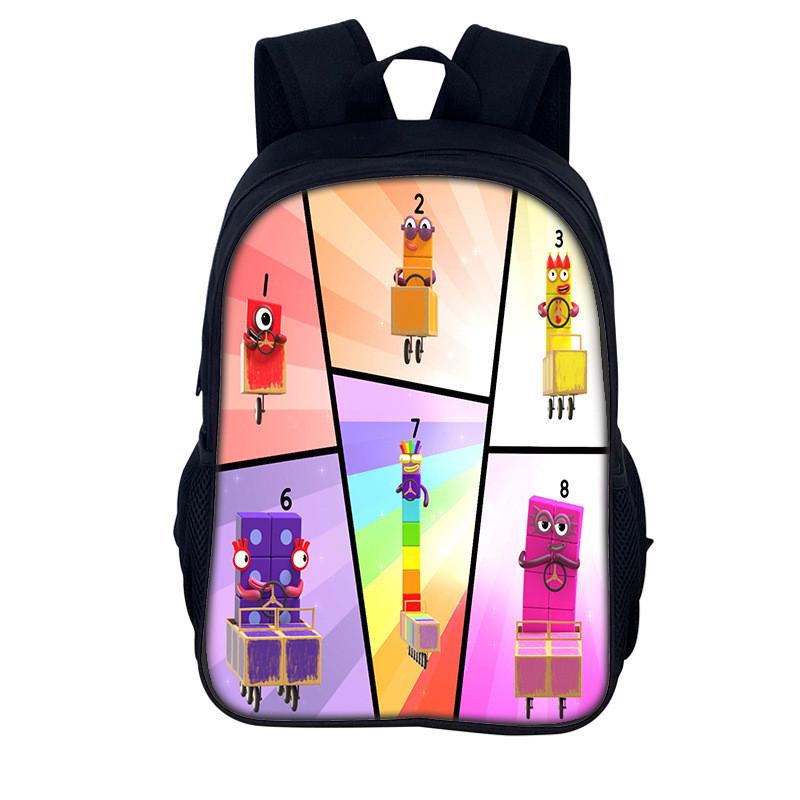 Numberblocks Digitální Číselné Bloky Batoh Pro Děti Školní Úložný Prostor A Vzdělávání