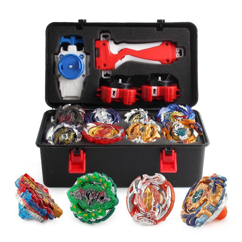 Set 12pcs Beyblade Portable Gyro B122 B125 B127 With Foam Kids Toys Storage Case
