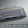 Retro RGB Backlit Punk Mechanical Keyboard with Dual-Mode Wired & Bluetooth, Electroplated Round Keys for Gaming & Office Use - In Stock