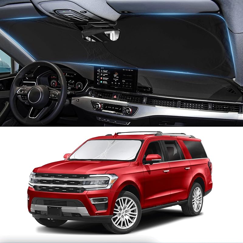 Sunshade For Ram Sun Shade Fit 2010-2025 2026 Dodge RAM 2500 3500 Truck Accessories Windshield Cover For Ram 2500/3500/4500/5500 Sun Visor Fits 2Dr