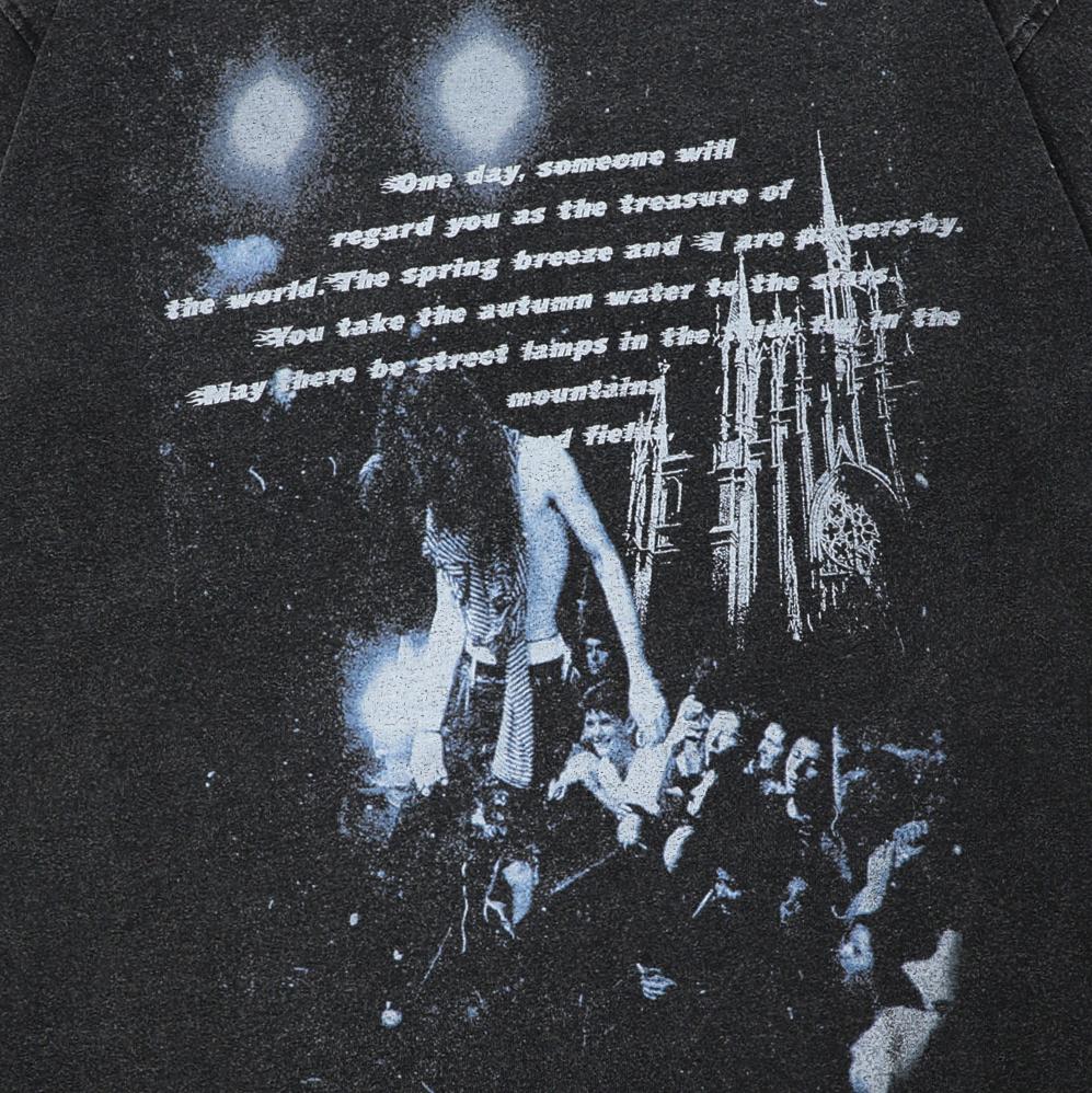 Unisex triko Streetwear Crowd Shadow Graphic 2024