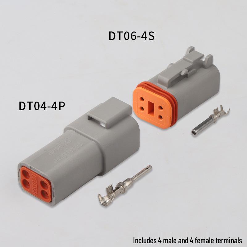 DT 2-Pin Waterproof Automotive Wiring Harness Plug DEUTSCH DT04-2P/DT06-2S Connector