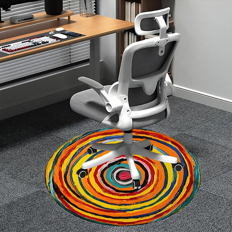 

Colorful Circular Office Carpet Chair Mats, Home Decor, Sofa Rug, Office Carpet Gift for Any Room1118142a 80cm by 80cm