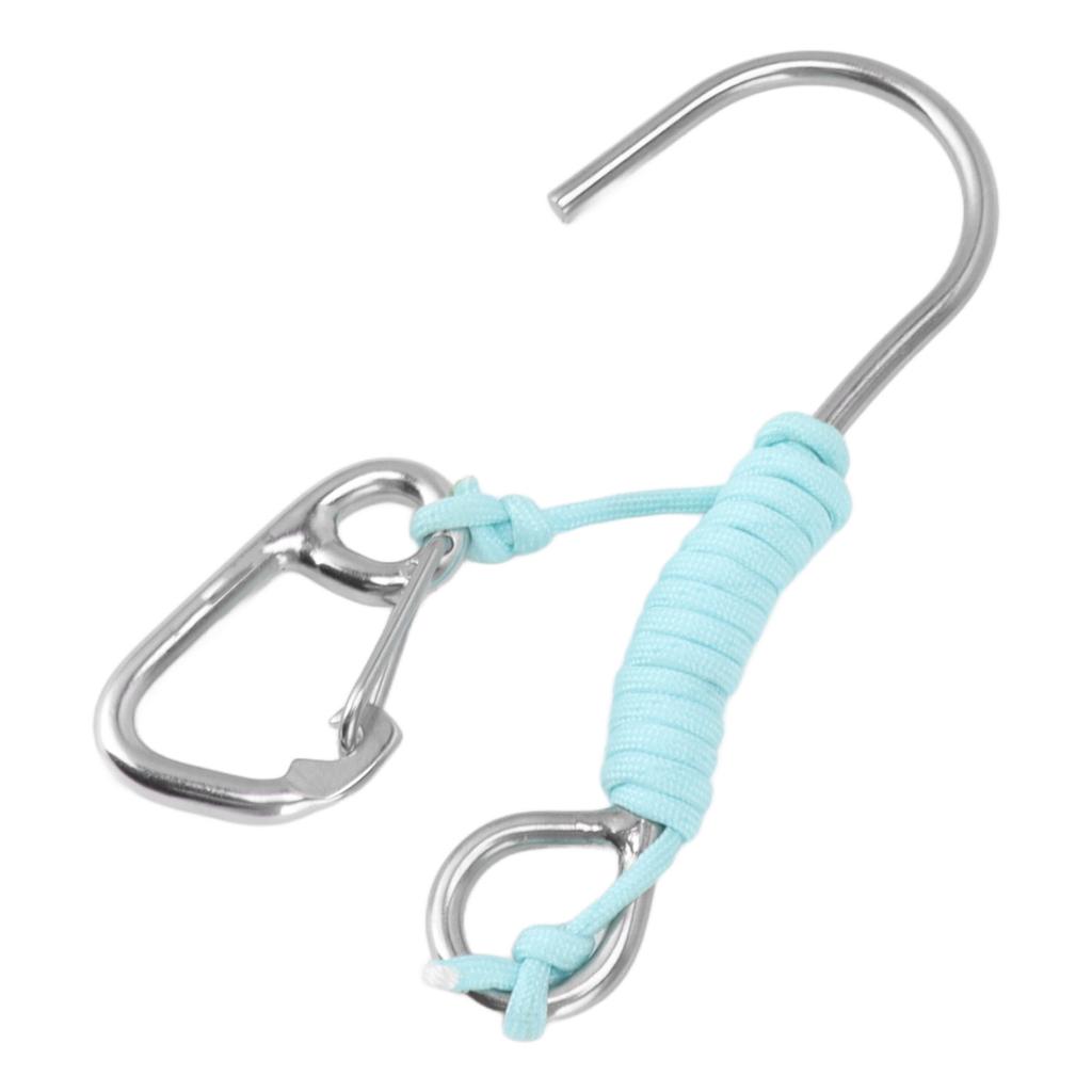 Diving Single Hook 316 Stainless Steel Anti Lost Reef Hook with Lanyard Glow In The Dark for