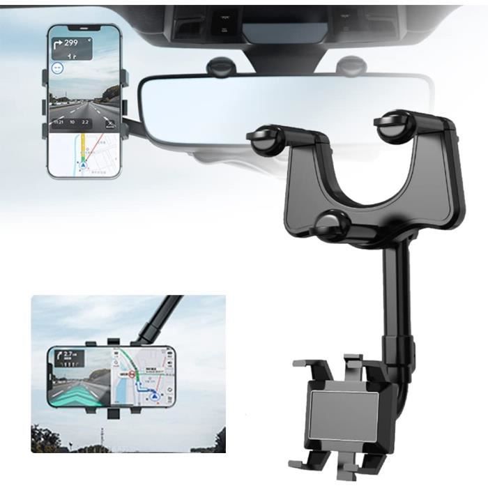 

Support de Téléphone Rétroviseur Voiture Montage, Support Téléphone Voiture, Porte Téléphone de Rétroviseur de Voiture Rotatif A12