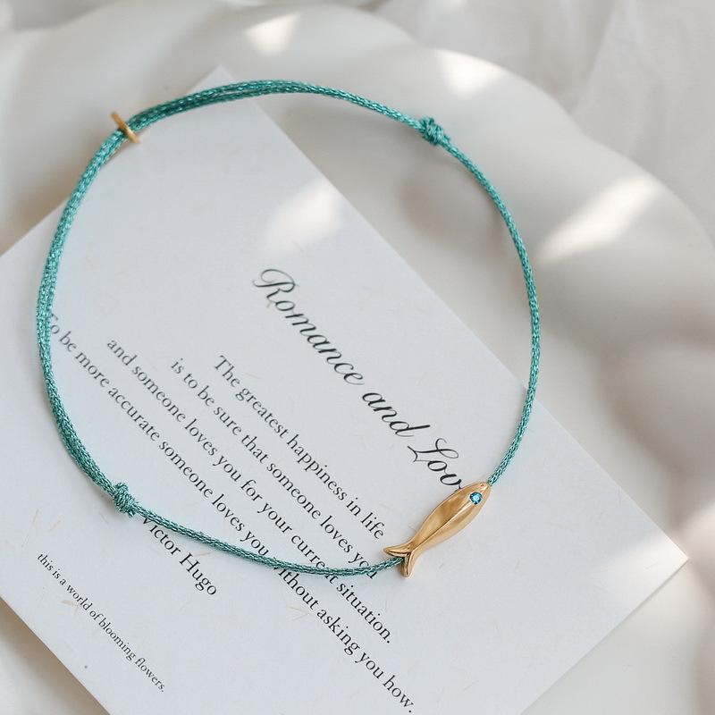 925  Silver Koi Fish Anklet Rope for Women Girl Cute Fashion Summer Jewelry Dropshipping Wholesale