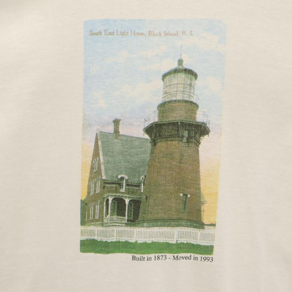 FRUIT OF THE LOOM 90s Made In USA Old Lighthouse Short Sleeve T-shirt Men's Used