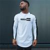 Muscleguys New Autumn T-shirt Men's Casual and Comfortable Long-sleeved Black and White Two-color Popular O-Neck Daily Youth Vitality Top