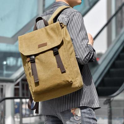 Herren-Canvas-Rucksack im amerikanischen Stil – lässige Reise- und Schultasche für Schüler