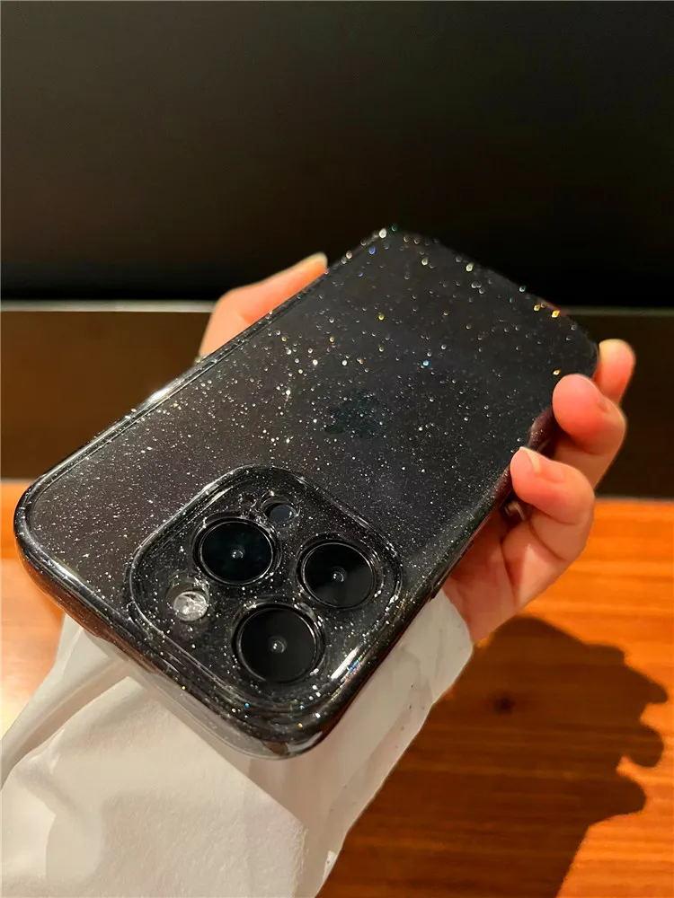 Luxus Bling Glitzer Klares Handyhülle Für iPhone 11 12 13 14 15 16 pro Max X XR XS 7 8 Plus SE Weiche Transparente Silikonhülle