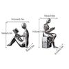 Modern 1Set/2Pcs Ceramic Girl Figure Book BlockBook Shelf Stopper Holder Bookend Home Desktop Study Room Ornament Sculpture