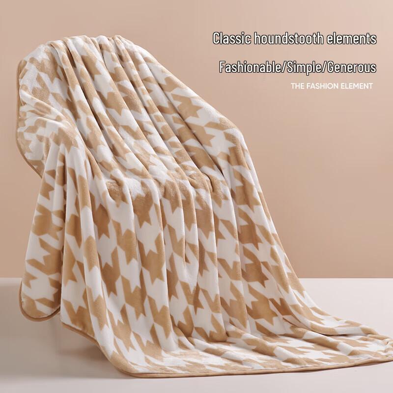 

Фланелевое одеяло «Гусиная лапка» Jieyu