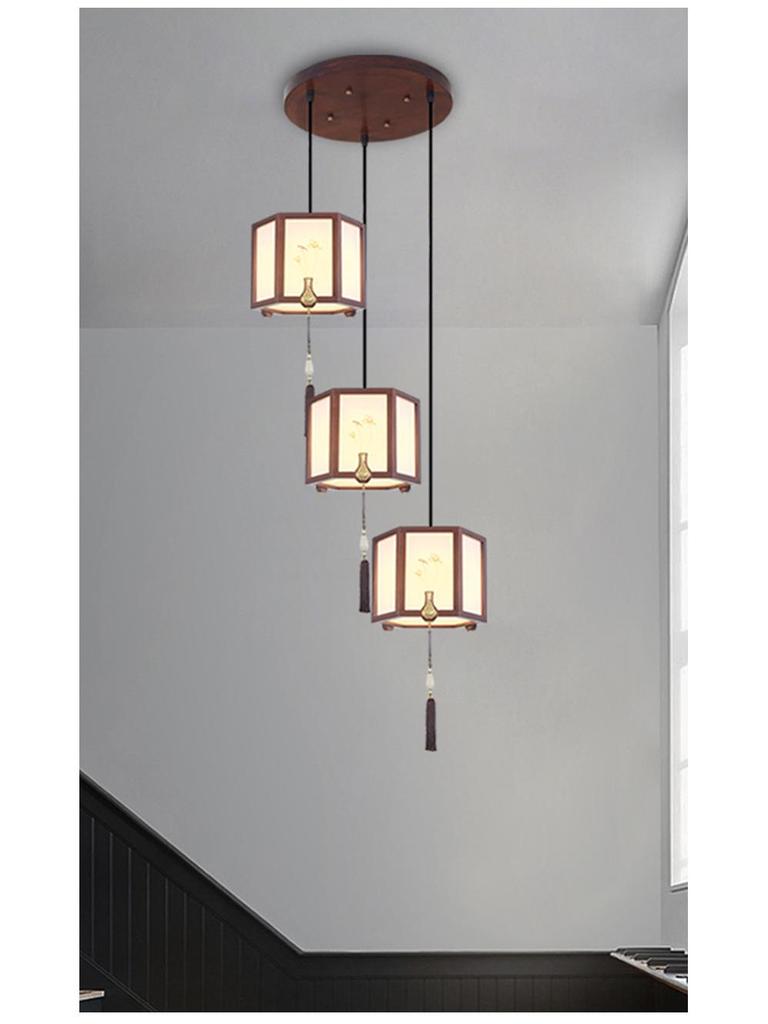 Modern Chinese Spiral Chandelier for Duplex Villas and Restaurants