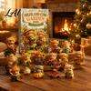 Indoor Festive Decorations Highland Cow Garden Advent Calendar 2026 24 Day Christmas Countdown with 2D Cute Animal Hanging Decor Acrylic Collectible