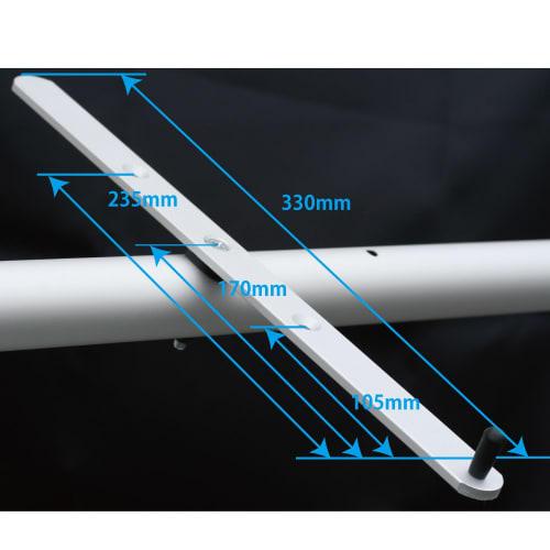 Kikutani Aluminum 3-Drum Keyboard Stand for KS-3S, with Support Arm KBP-AS, Silver