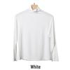 Women's Black Half-High Collar Long-Sleeve Shirt - Korean Style, 2025 Spring/Autumn