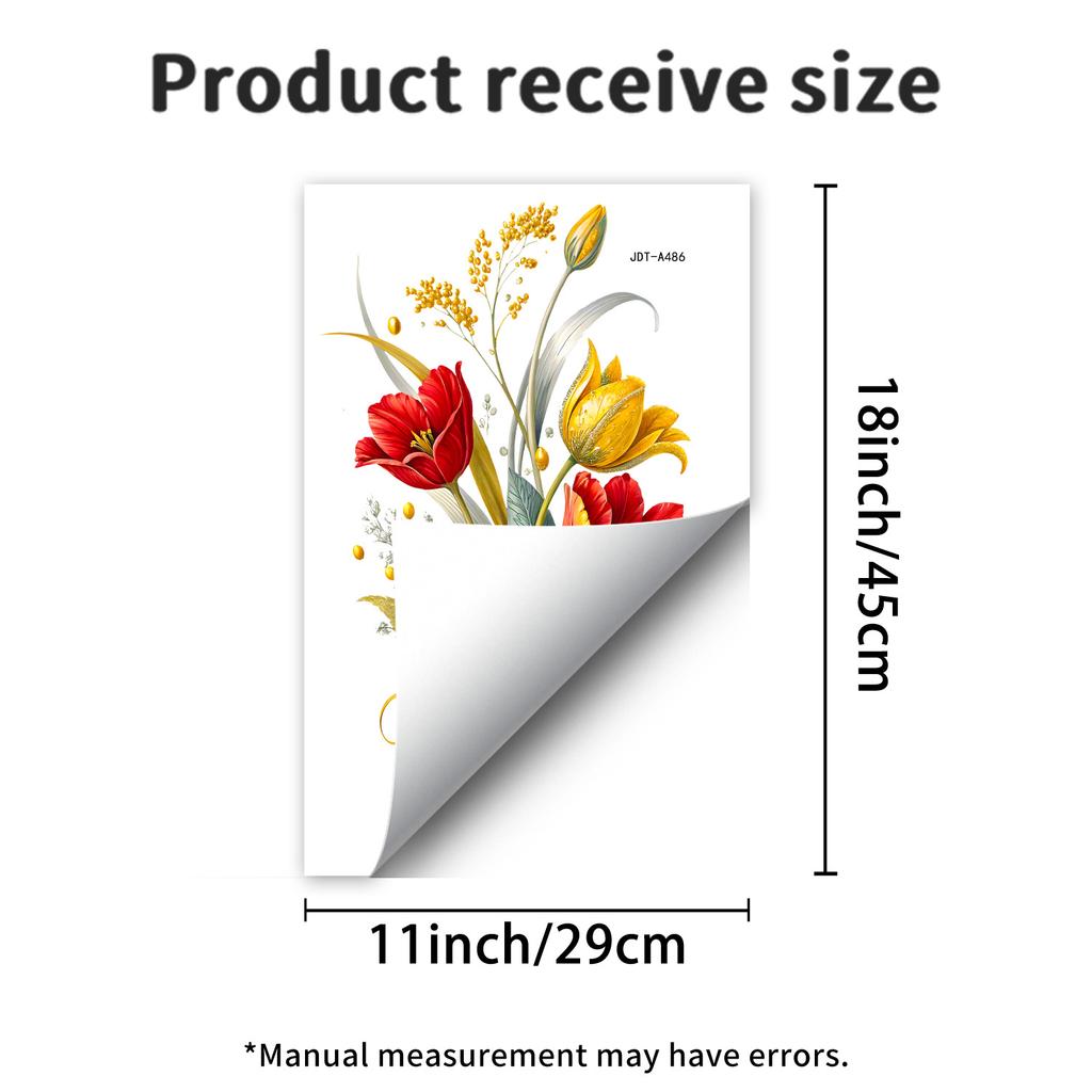 Tulip Flower Static Window Stickers for The Living Room, Bedroom and Study Yesterday