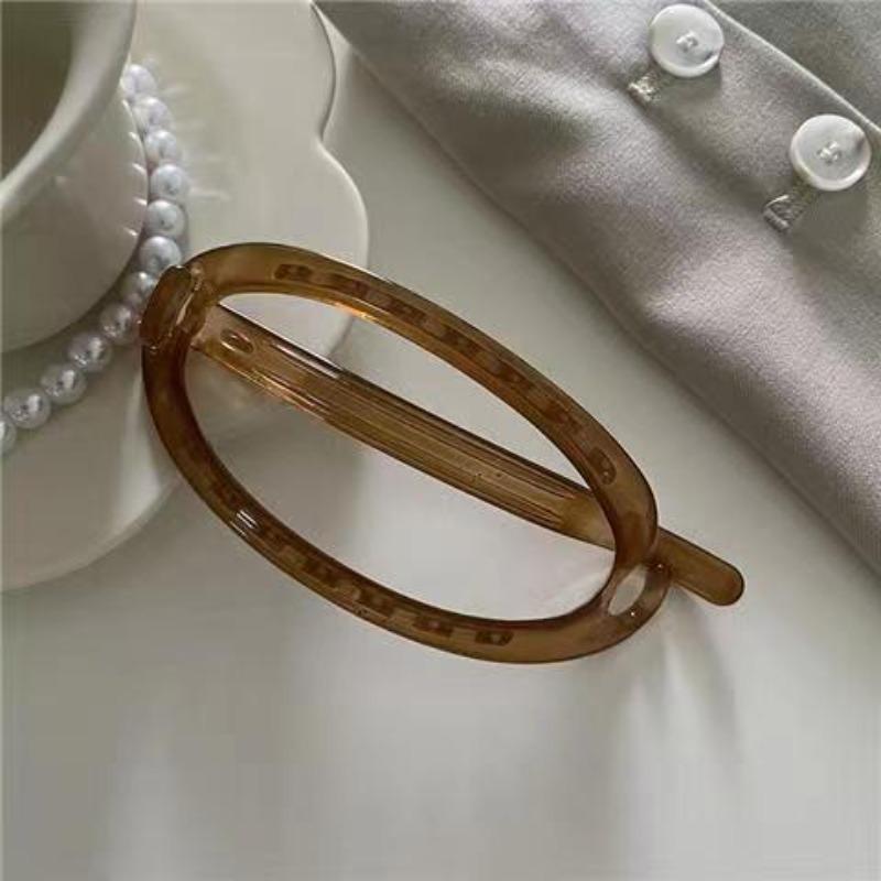 Fermacapelli Ovale con Clip a Guscio di Tartaruga Intagliato per Acconciature Fermagli per Capelli per Coda di Cavallo
