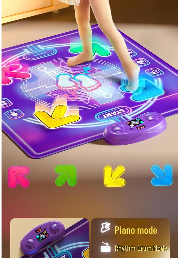 Kids' Bluetooth Dance Mat: Interactive Music & Exercise Carpet for Boys & Girls