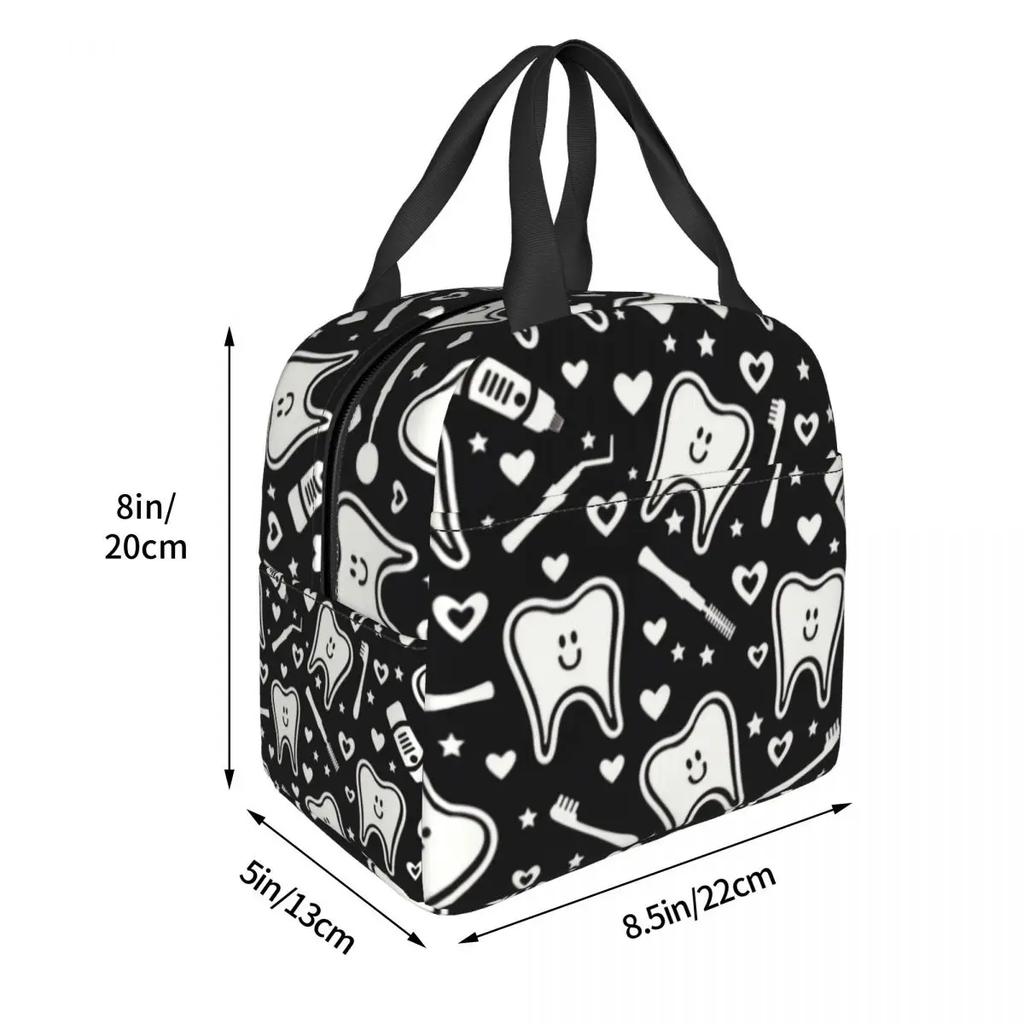 Tandreanvändbara matlådor för kvinnor män Tandkylväska Termisk matisolerad lunchväska Barn Skola Barn