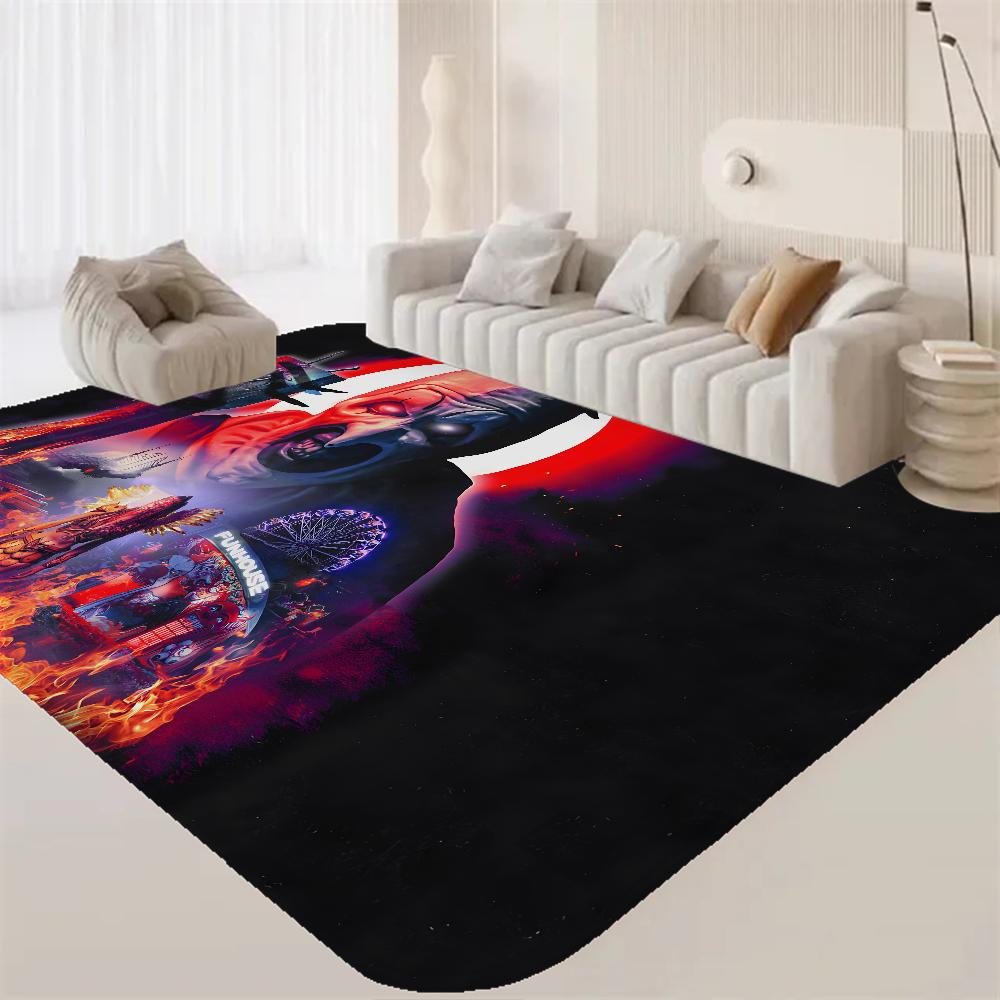 T-Terrifier 3 Skräck Clown Film Badmat Barnrum Sovrumsdekoration Balkong Halkfri Dörrmatta Vardagsrum Alfombra