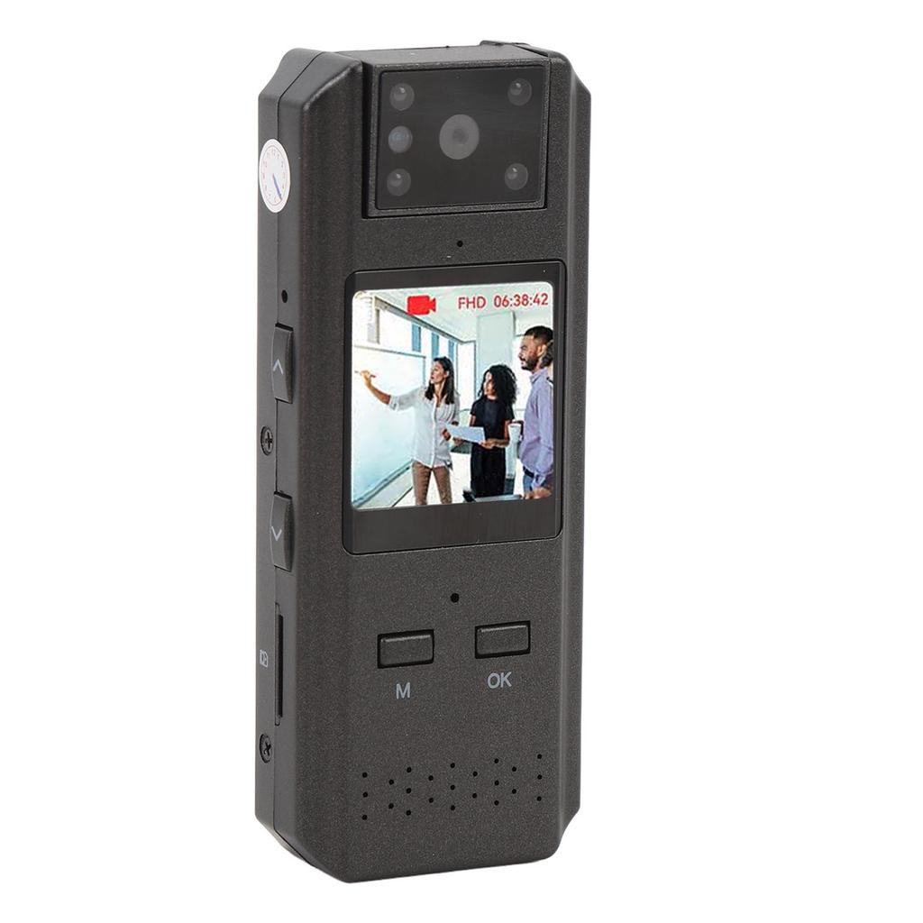 4K Portable Body Worn Camera 42MP 180 degrees Rotating Lens WiFi Connection APP Control 1.3inch Screen
